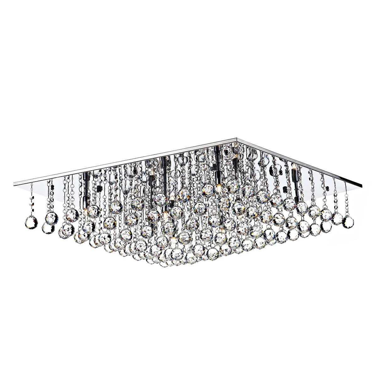 Abacus 8 Light Flush Polished Chrome Crystal - Image 4