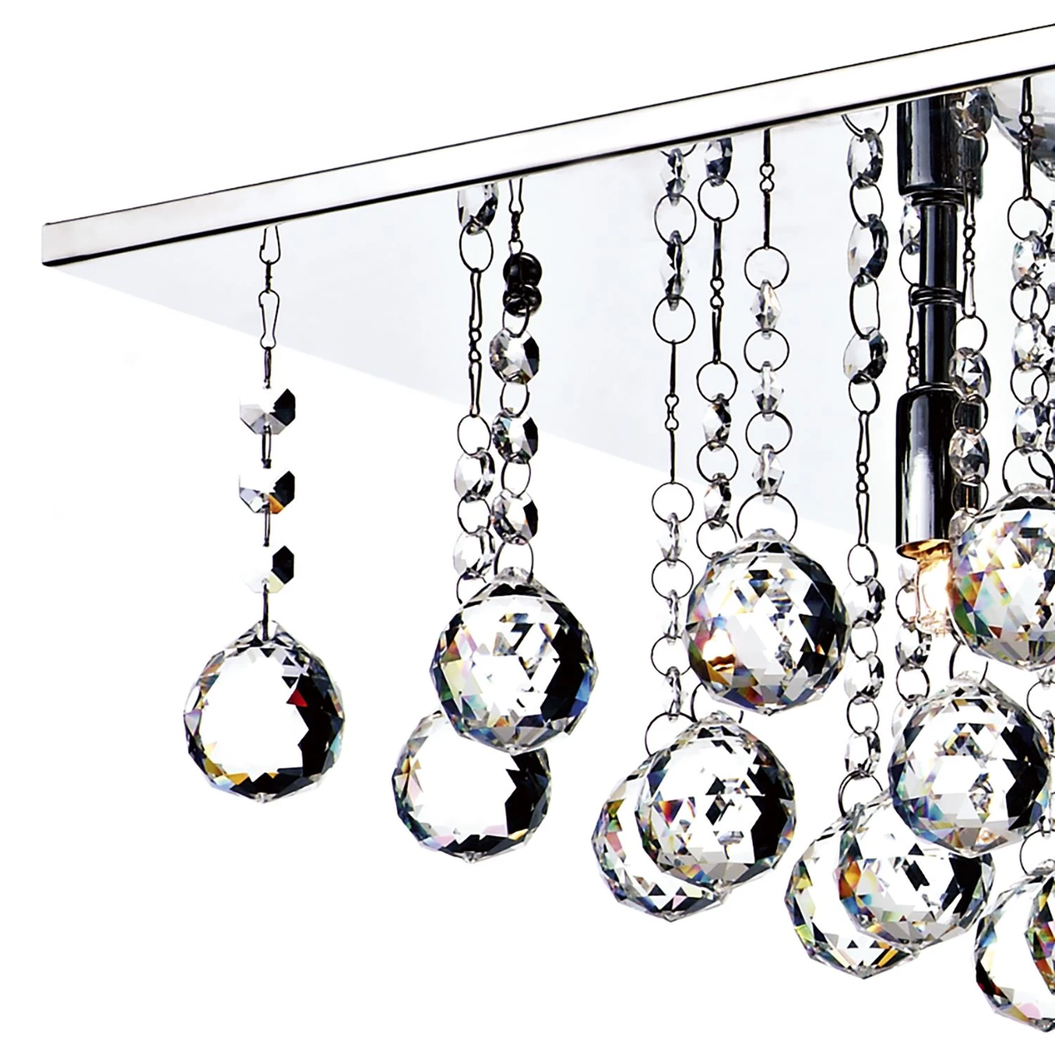 Abacus 8 Light Flush Polished Chrome Crystal - Image 3