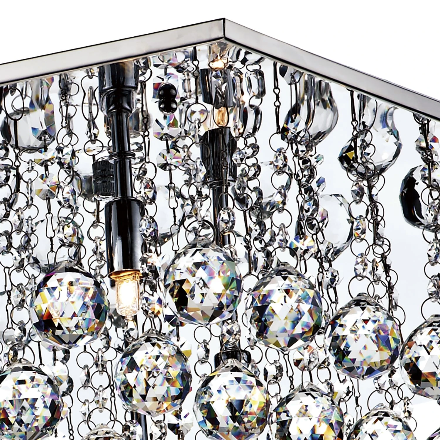 Abacus 8 Light Flush Polished Chrome Crystal - Image 2