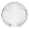 Accessories Easy Fit Ribbed Round Glass Shade