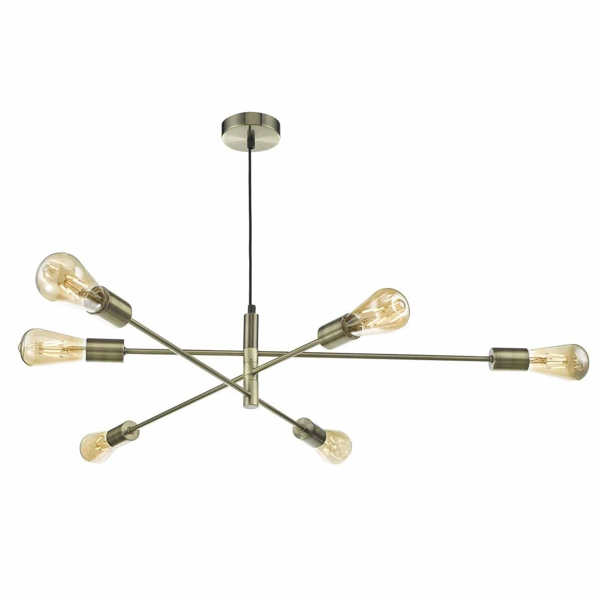 Alana 6 Light Pendant Antique Brass - Image 4