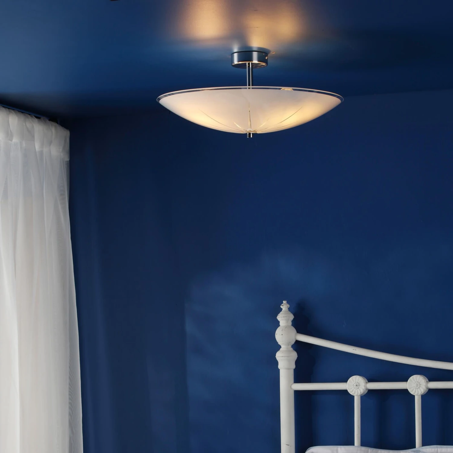 Albany 3 Light Semi Flush White/ Polished Chrome - Image 4