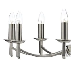 Ambassador 8 Light Dual Mount Chandelier Satin Chrome