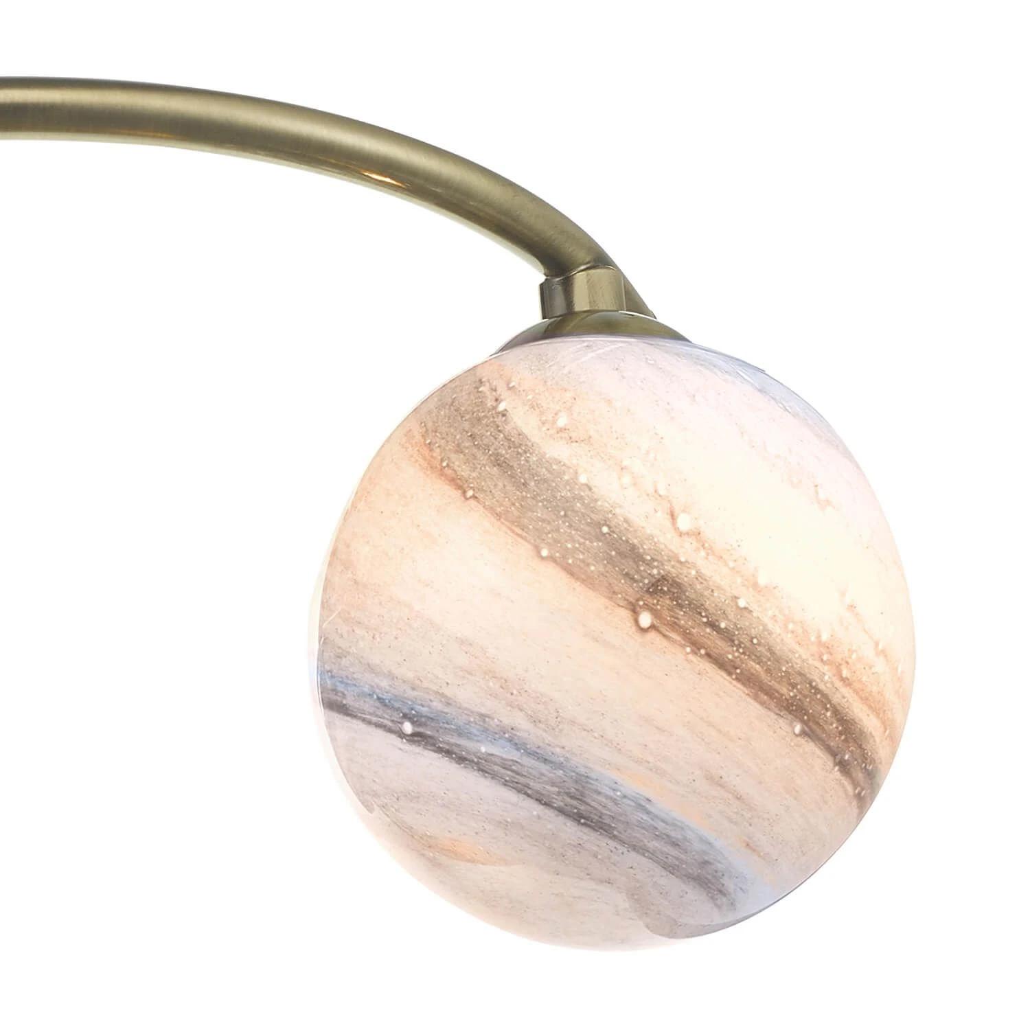 Atiya 6 Light Semi Flush Antique Brass With Planet Art Glass - Image 6