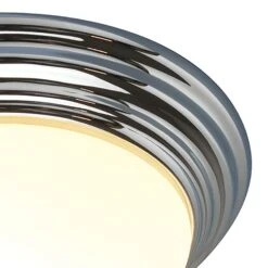 Barclay Small Bathroom Flush Polished Chrome Opal Glass IP44