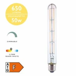 (Pack Of 5) LED Tube Light Bulb (Lamp) ES/E27 6W 650LM