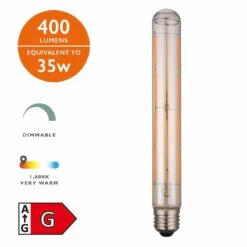 (Pack Of 5) LED Tube Light Bulb (Lamp) ES/E27 6W 400LM