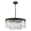 Celeus 6 Light Chandelier Anthracite & Crystal