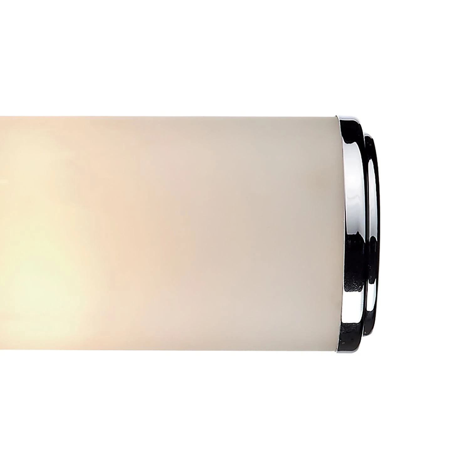 Century Bathroom 2 Light Wall Light Polished Chrome Opal Glass IP44