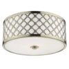 Civic Small 2 Light Flush Antique Brass Frosted Glass