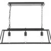 Claudia 3 Light Bar Pendant Matt Black