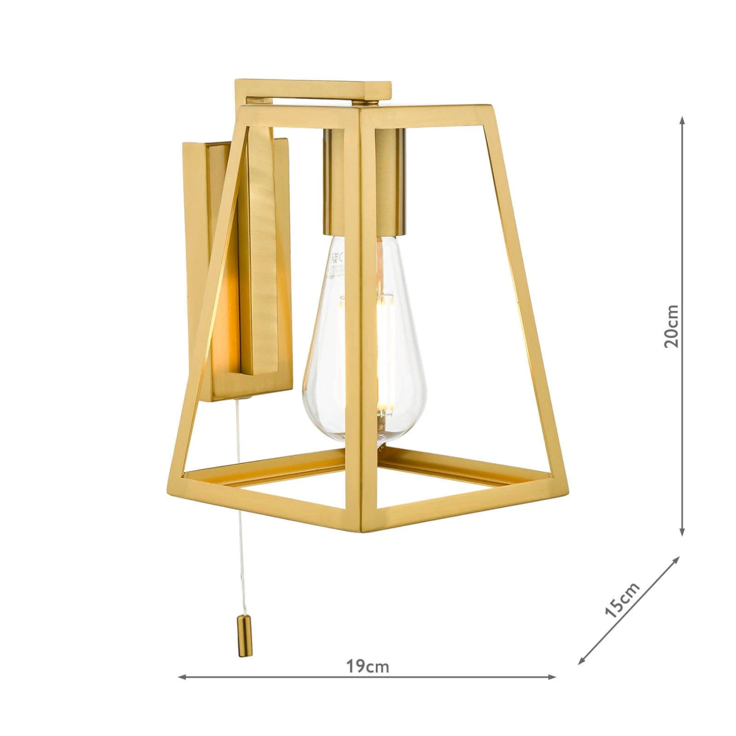 Claudia Wall Light Natural Brass - Image 5