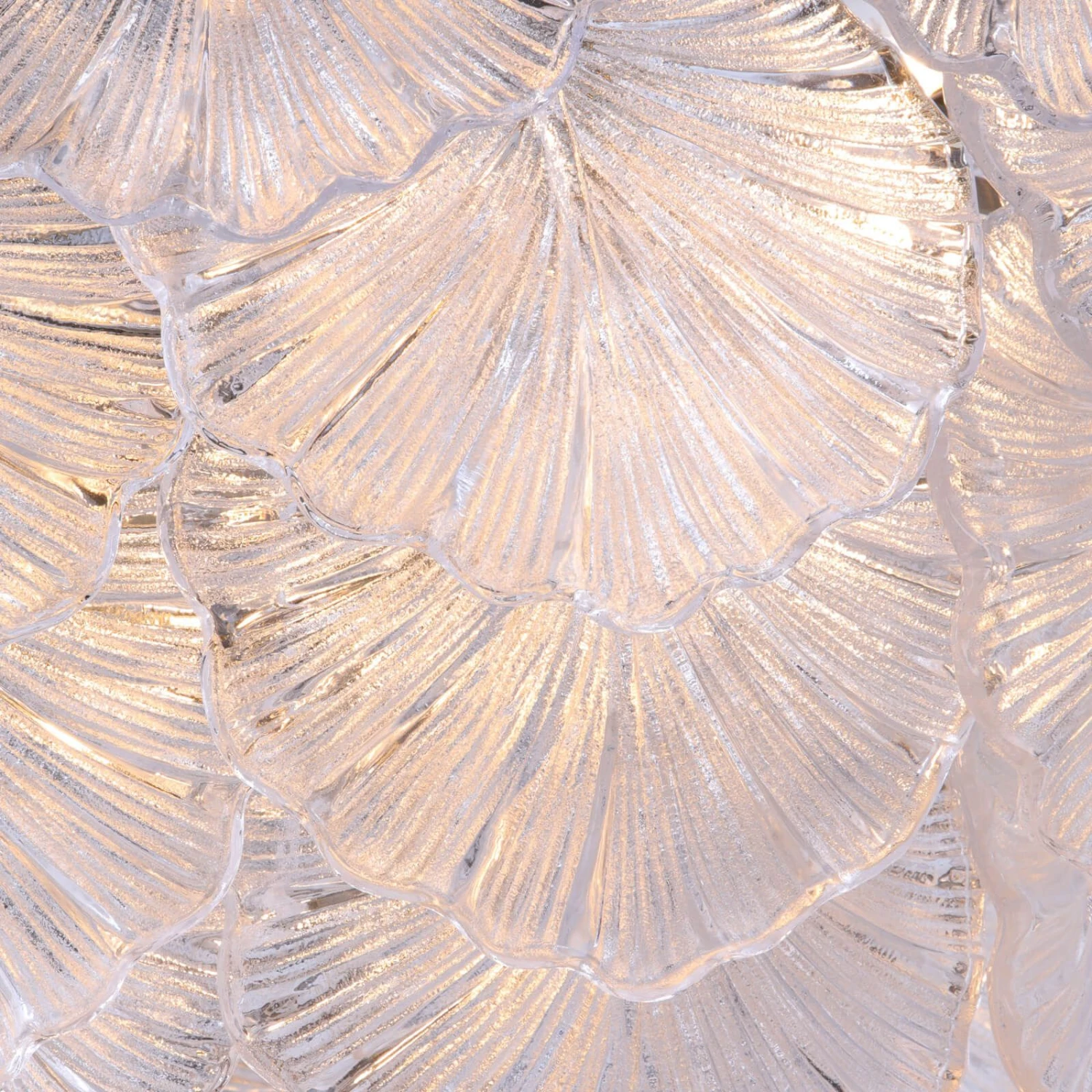 Courtney 10 Light Pendant Textured Glass And Antique Brass - Image 3