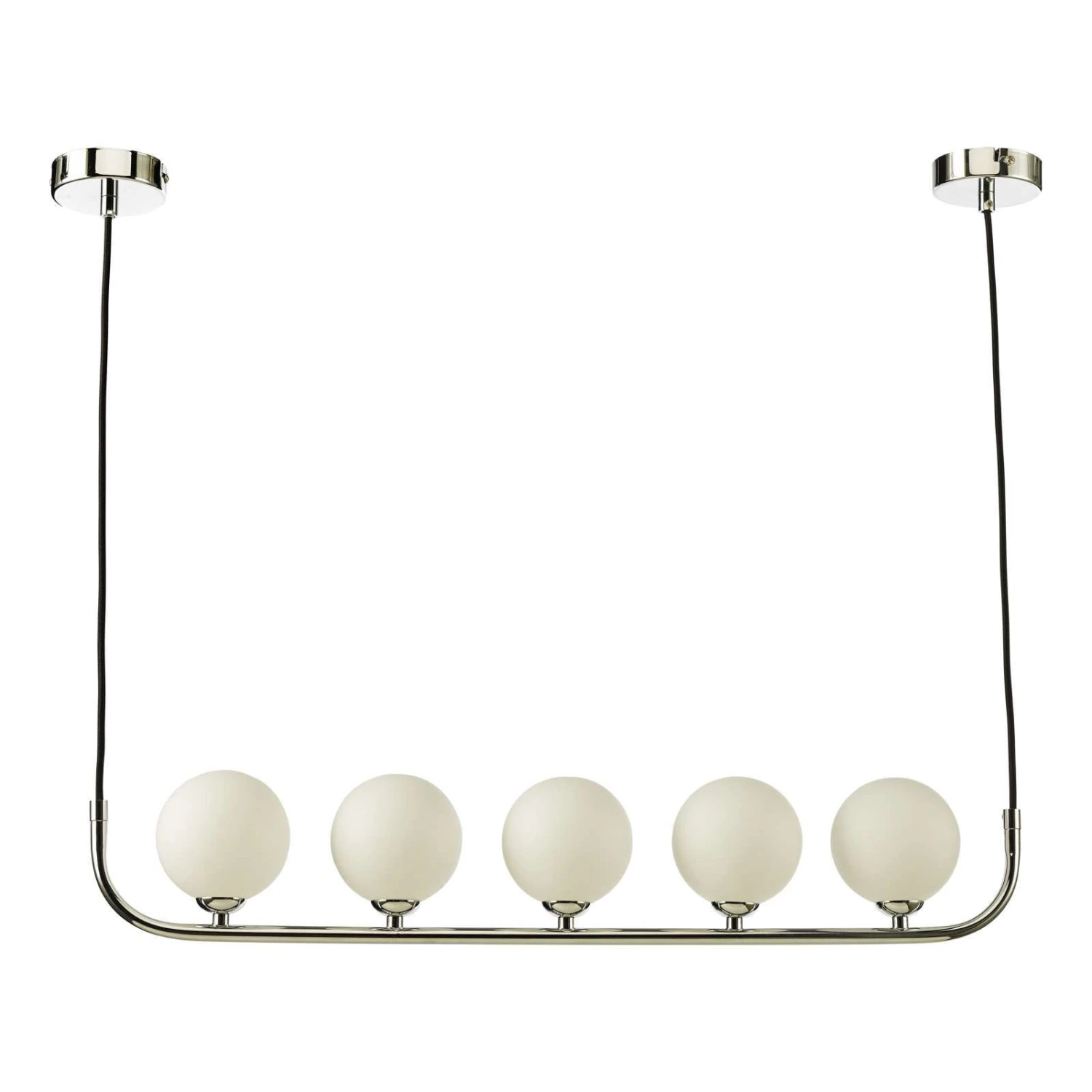 Cradle 5 Light Bar Pendant Polished Chrome Opal Glass - Image 2