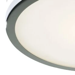 Cyro Large Bathroom Flush Polished Chrome Opal Glass IP44