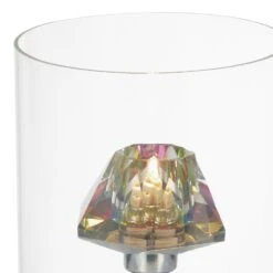 Decade Touch Table Lamp Polished Chrome Dichroic Glass