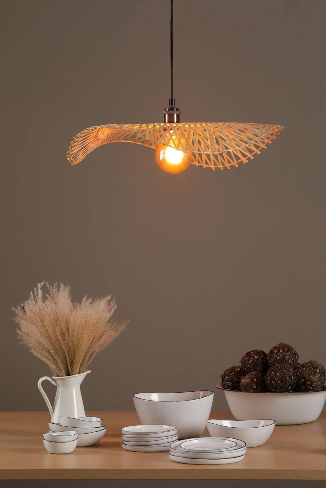 Deja Easy Fit Pendant Natural Rattan - Image 5