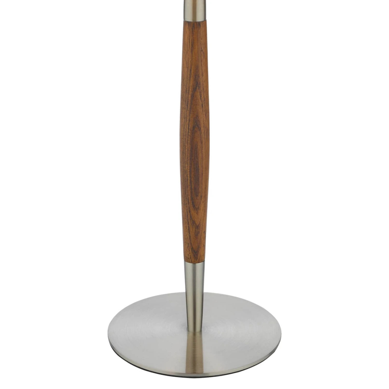 Detroit Table Lamp Satin Nickel Walnut Detail With Shade - Image 3