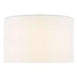 Dimple White Linen Drum Shade 38cm