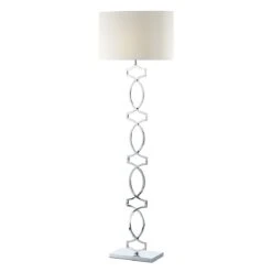 Donovan Floor Lamp Polished Chrome Complete With Shade