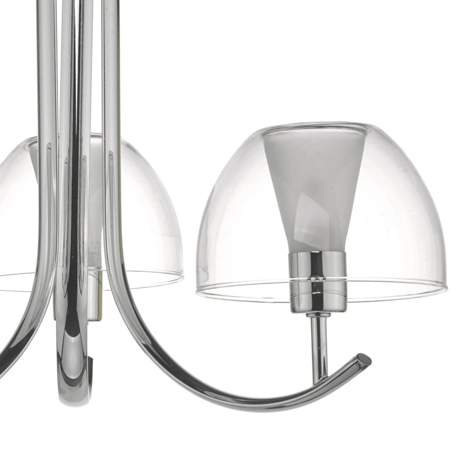 Duana 3 Light Semi Flush Polished Chrome & Glass - Image 4