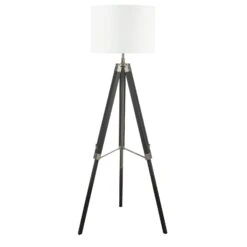 Easel Tripod Floor Lamp Black With Shade