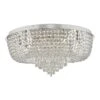 Eitan 12 Light Beaded Flush Clear And Polished Chrome