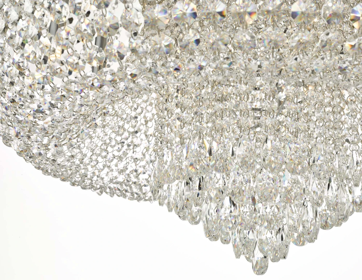 Eitan 12 Light Beaded Flush Clear And Polished Chrome - Image 5