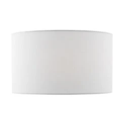 Erebus White Linen Drum Shade 35cm