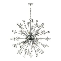 Exodus 8 Light Pendant Polished Chrome Crystal