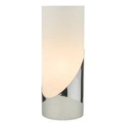 Faris Touch Table Lamp Polished Chrome Opal Glass