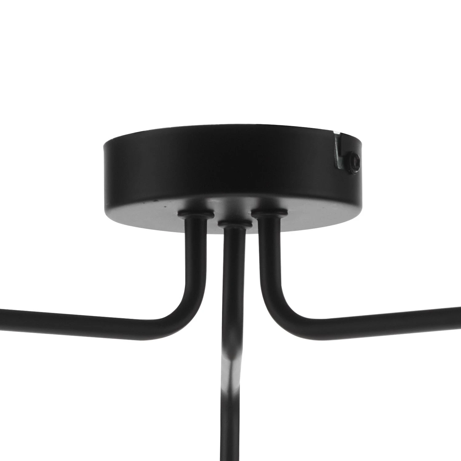 Feya 3 Light Semi Flush Matt Black Smoked Glass - Image 5