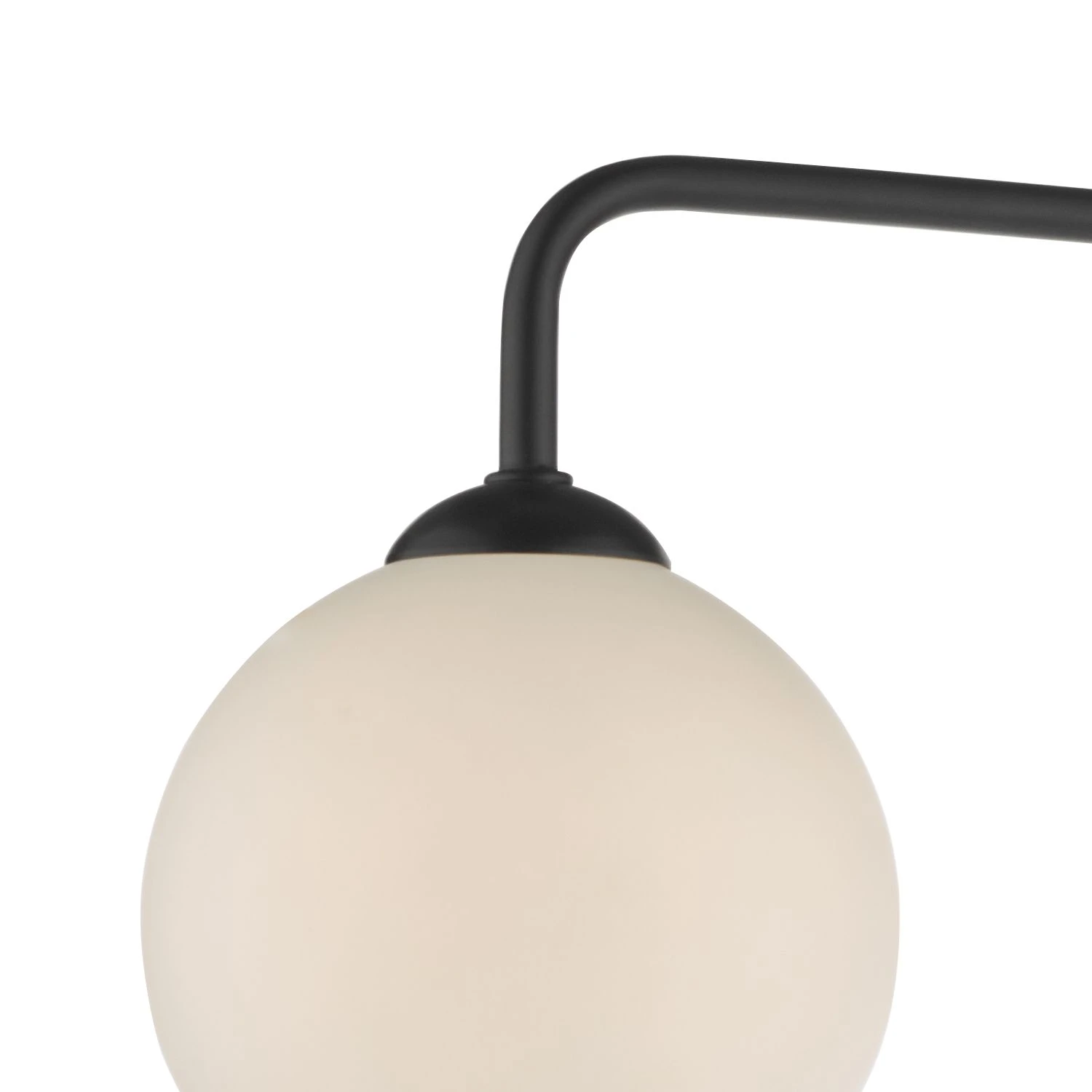Feya 3 Light Semi Flush Matt Black Opal Glass - Image 4