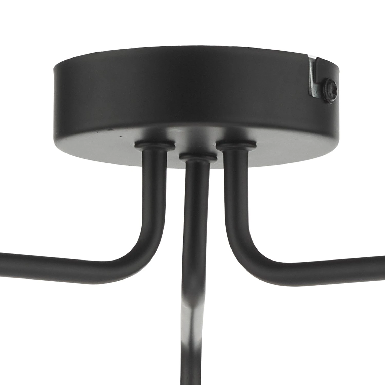 Feya 3 Light Semi Flush Matt Black Opal Glass - Image 5