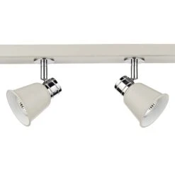 Fry 4 Light Bar Spotlight Cream Polished Chrome