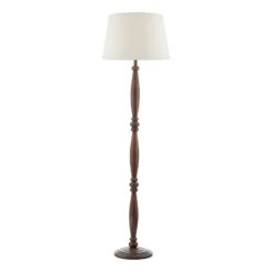 Hayward Floor Lamp Dark Wood With Shade