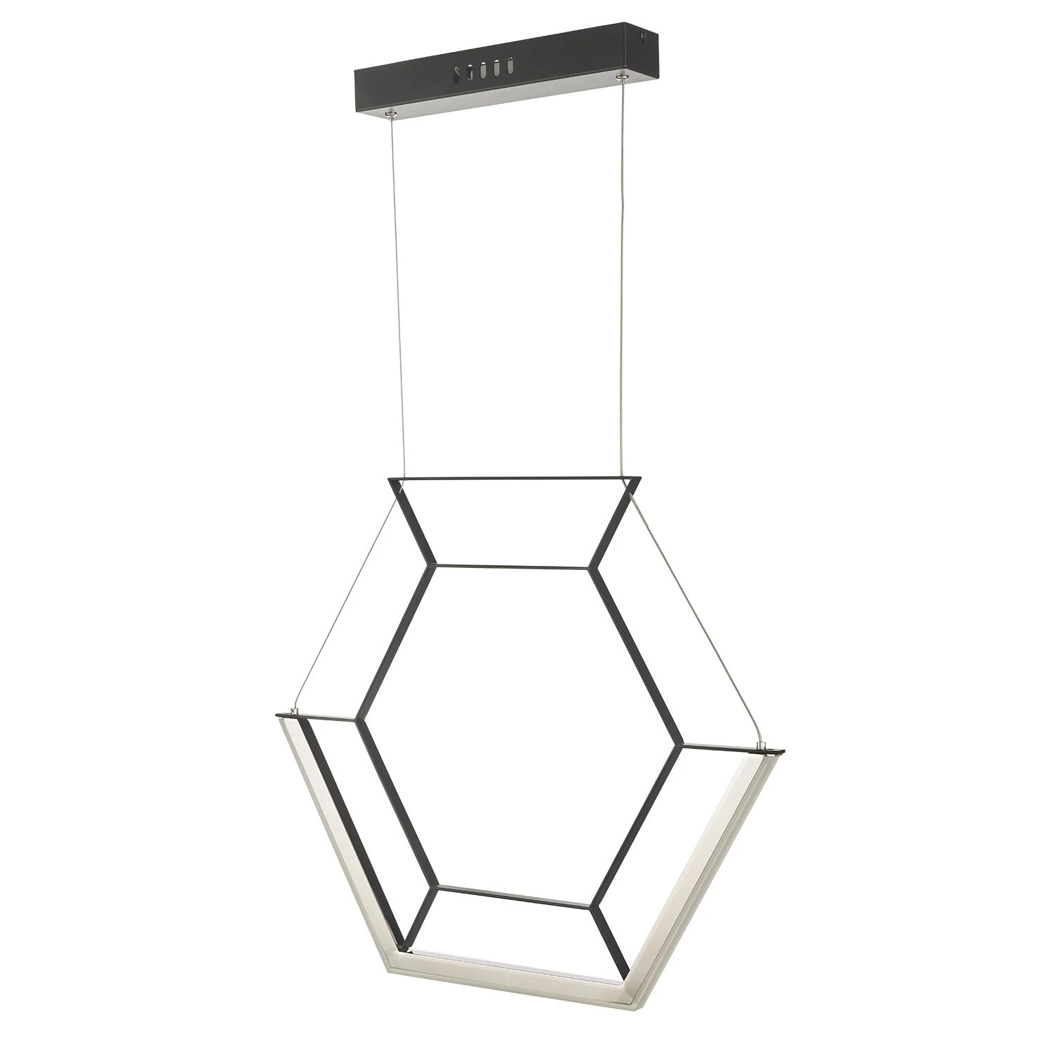 Hexagon Pendant Black LED - Image 4