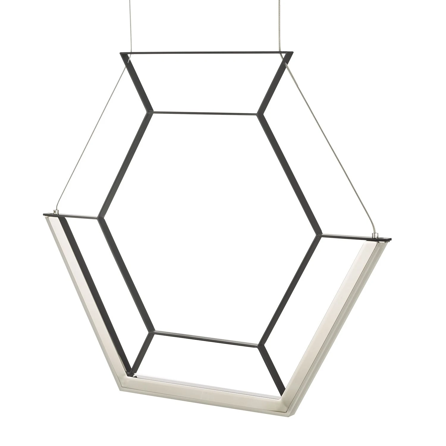 Hexagon Pendant Black LED - Image 3