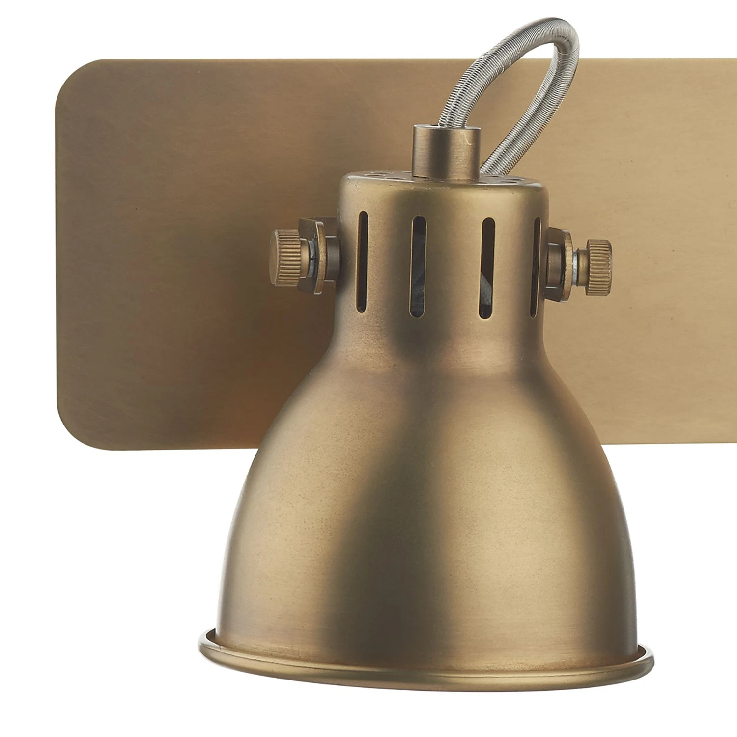 Idaho 2 Light Wall Spotlight Natural Brass - Image 2