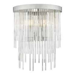 Isla 2 Light Wall Light Polished Chrome And Clear Glass