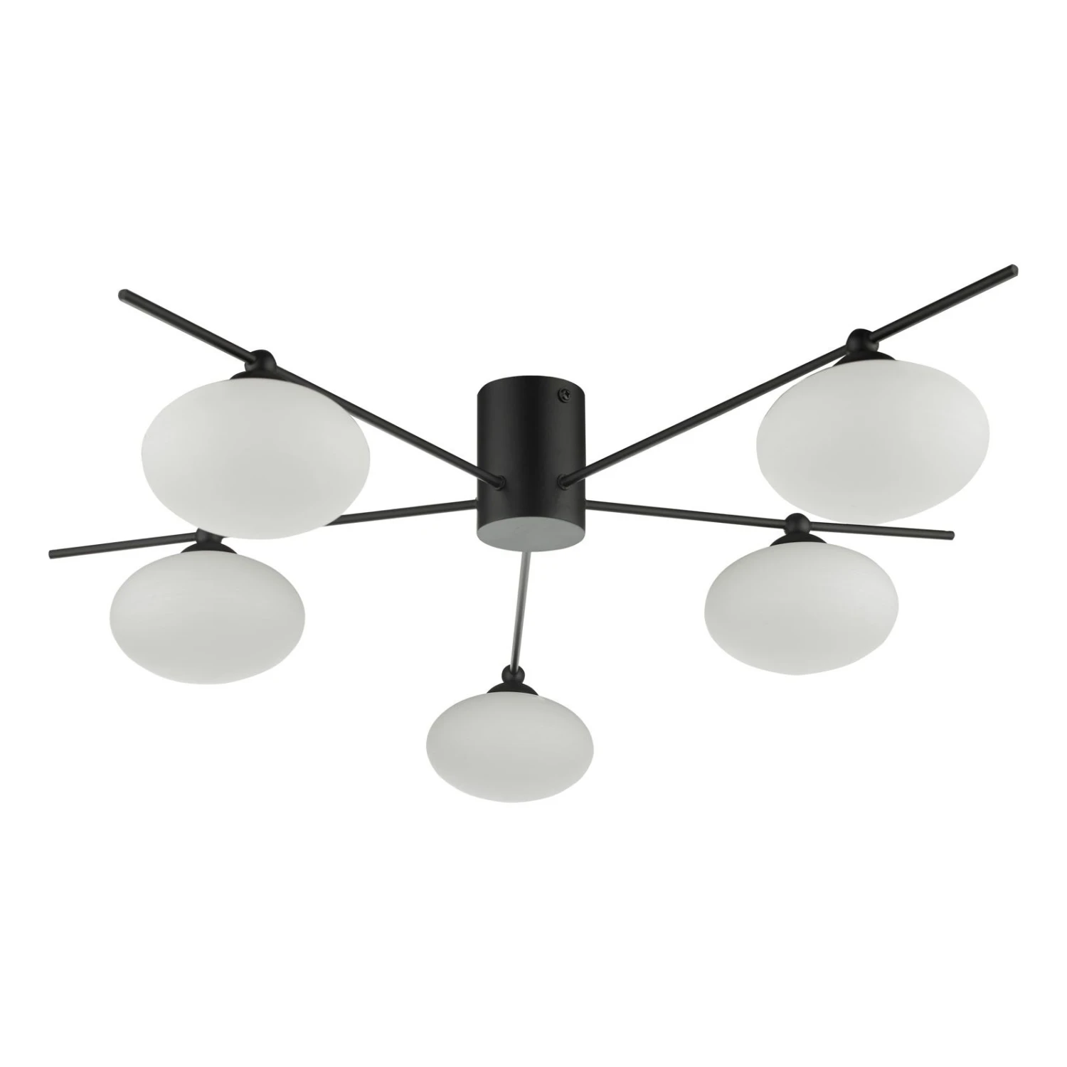 Jasper 5lt Semi Flush Matt Black Opal Glass - Image 6