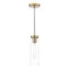 Jodelle Pendant Polished Bronze And Glass
