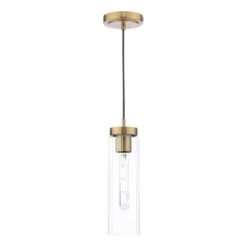 Jodelle Pendant Polished Bronze And Glass