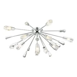 Kalyssa 11 Light Flush Polished Chrome And Glass