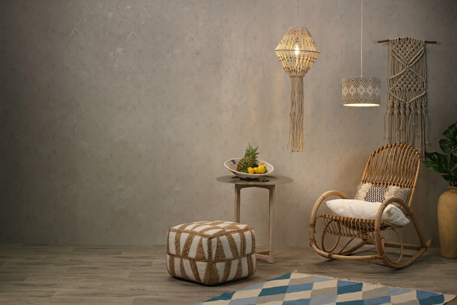 Kaleb Easy Fit Macrame Cream Shade - Image 5