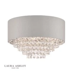 Laura Ashley Carrington 5lt Flush Grey Shade Crystal