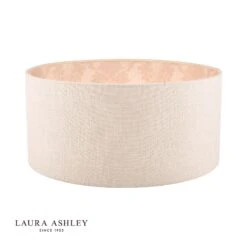 Laura Ashley Hazelton Drum Shade Silver/Pink 45cm/18 Inch