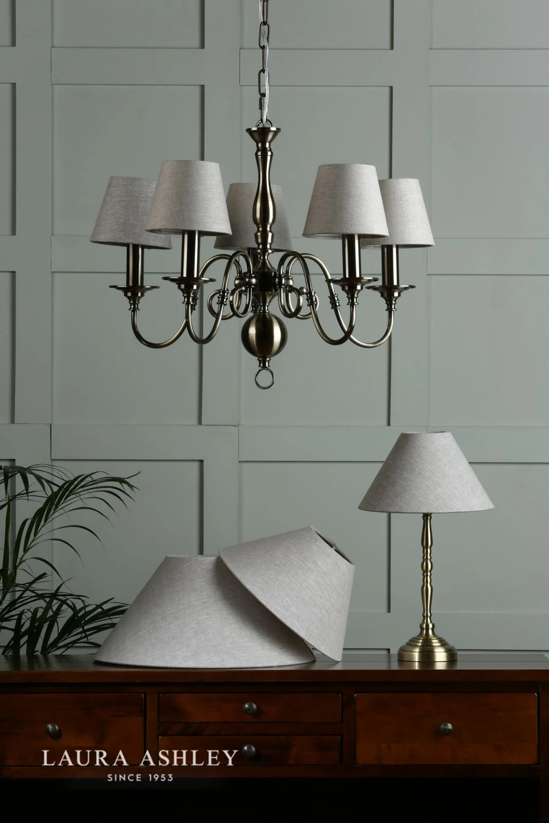 Laura Ashley Bray Shade Natural Linen 14cm/5 Inch - Image 7