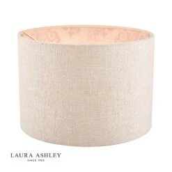 Laura Ashley Hazelton Drum Shade Silver/Pink 30.5cm/12 Inch