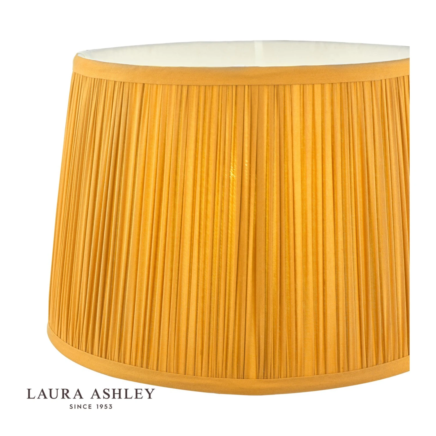 Laura Ashley Hemsley Silk Shade Yellow Ochre 25.5cm/10 Inch - Image 3